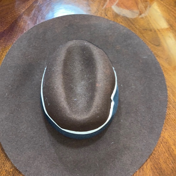 Forever 21 Women Straw Hat Wool Winter Floppy Brown - Picture 3 of 4